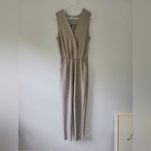 Metallic Silver jumpsuit Womens M